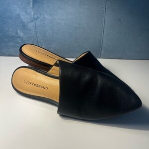 Lucky Brand Women's Sleek Black Mules